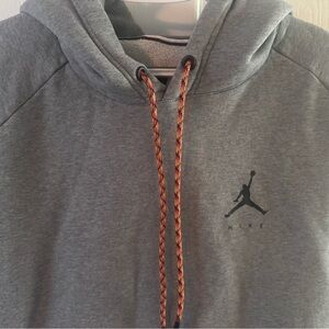 Men Jordan Gray Hoodie with Black Logo